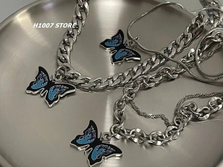 Butterfly Titanium Steel Chain Necklace Fashion