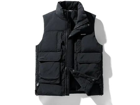 Utility Pockets Insulated Down Vest Hot on Sale