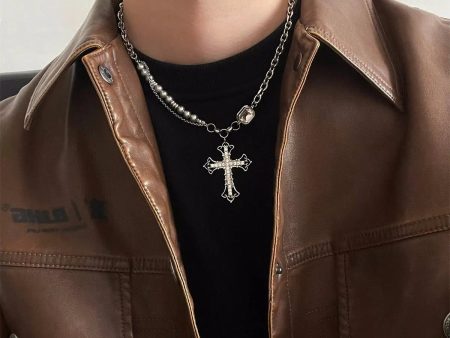 Cross Pendant Pearl Necklace Online now