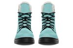 Aqua Mist Winter Boots - Warm Micro-Suede Doc-Style Boots Lined with Vegan Wool Discount