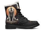 Solar Wolf Winter Boots - Warm Micro-Suede Doc-Style Boots Lined with Vegan Wool Discount