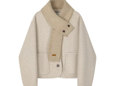 Detachable Scarf Wool Coat Cheap