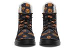 Pumpkin Party Winter Boots - Warm Micro-Suede Doc-Style Boots Lined with Vegan Wool Cheap