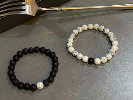 2-Piece Beaded Stone Bracelet Set Online now