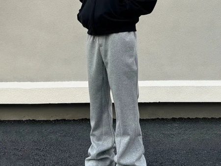 Deconstructed Cotton Flared Sweatpants For Discount