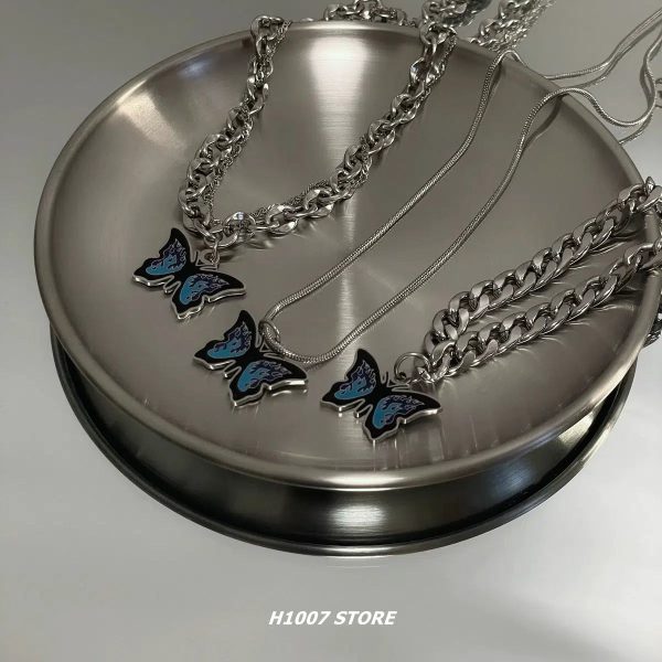 Butterfly Titanium Steel Chain Necklace Fashion