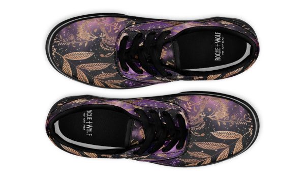 Galactic Bloom Street Sneakers - Premium Vegan Canvas Sneakers with Durable Waffle Soles Online now