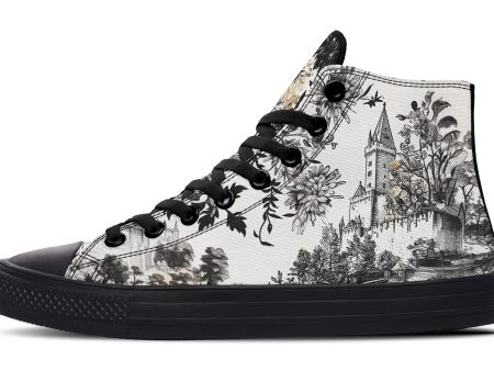 Castle in Bloom High Tops - Classic Premium Canvas Shoes with Comfortable and Durable Soles Online Sale