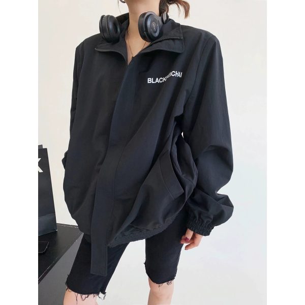 Casual Lightweight Zip-Up Coat Supply