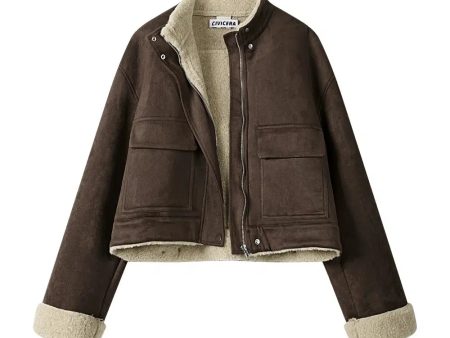 Wool-Blend Shearling Jacket For Cheap