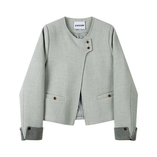 Button Accents Wool Coat on Sale