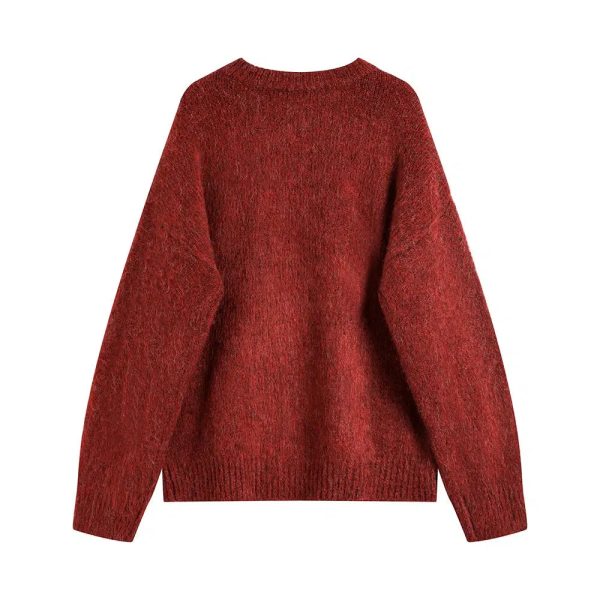 Cherry Design Knit Sweatshirt Online Sale