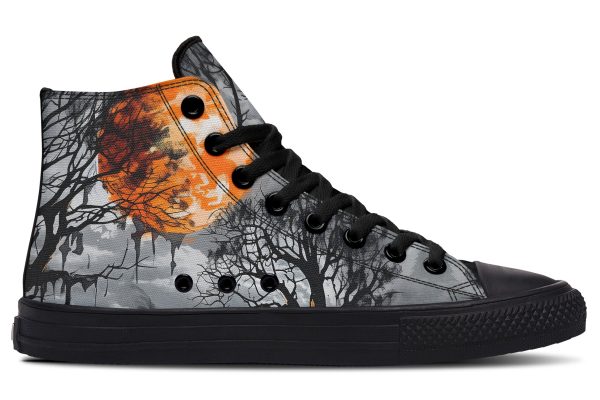 Blood Moon Manor High Tops - Classic Premium Canvas Shoes with Comfortable and Durable Soles Online now