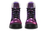 Purple Chrome Winter Boots - Warm Micro-Suede Doc-Style Boots Lined with Vegan Wool Online now