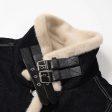 Buckle Collar Denim Sherpa Lined Coat Online