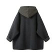 Button Front Hooded Wool Coat Online Hot Sale