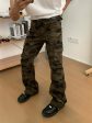 Camouflage Cargo Flared Casual Pants Online Hot Sale