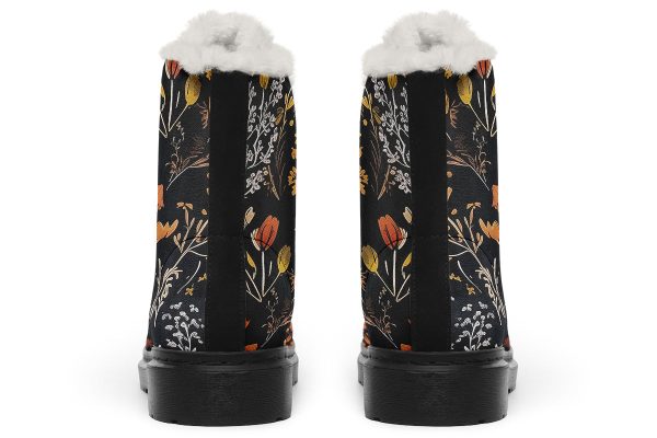 Autumn Reverie Winter Boots - Warm Micro-Suede Doc-Style Boots Lined with Vegan Wool Online