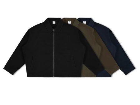 Basic Jacket with Zipper Closure Online Sale