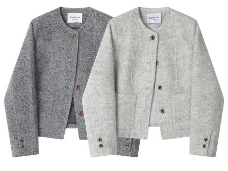 Button-Up Wool Coat Hot on Sale