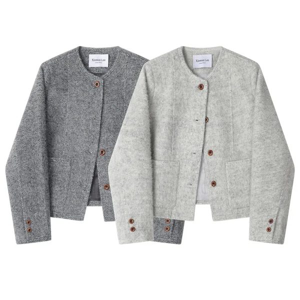 Button-Up Wool Coat Hot on Sale