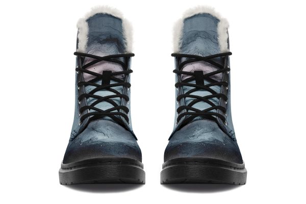 Shadow Winter Boots - Warm Micro-Suede Doc-Style Boots Lined with Vegan Wool Online