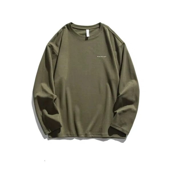 Casual Long Sleeve Crewneck T-Shirt Online Hot Sale