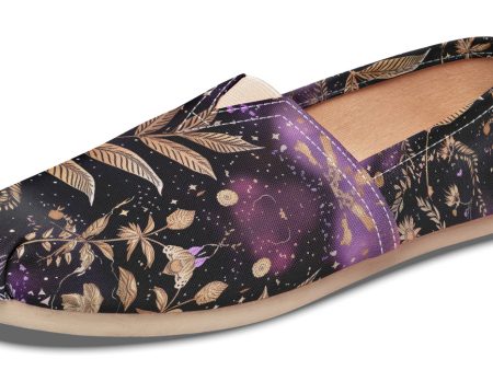 Galactic Bloom Espadrilles - Lightweight Canvas Slip-Ons with Elastic V for Easy Comfort Supply