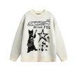 Cat Graphic Knit Sweater on Sale