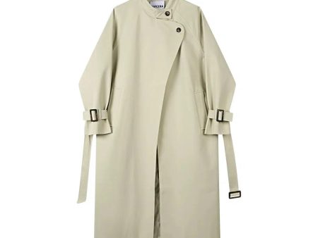 Belted Cuffs Trench Coat Cheap