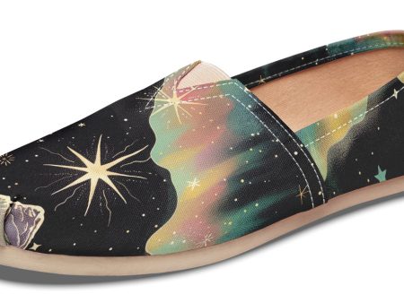 Northern Lights Espadrilles - Lightweight Canvas Slip-Ons with Elastic V for Easy Comfort Discount