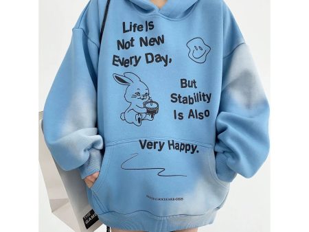 Cartoon Graphic Front Pocket Hoodie Online Hot Sale