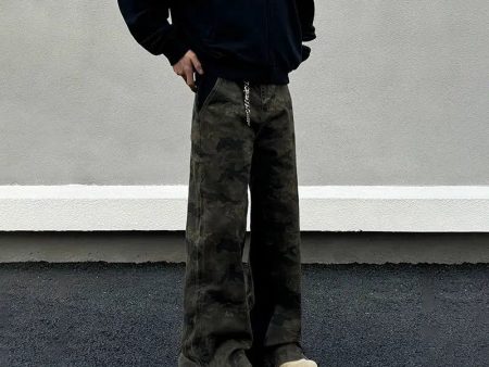 Camouflage Straight-Leg Cargo Pants Online