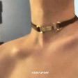 Buckle Leather Metal Choker on Sale