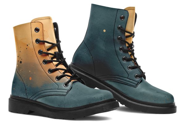 Charred Steel Boots - Vegan Leather Doc-Style Boots with Durable Stitched on Soles Supply