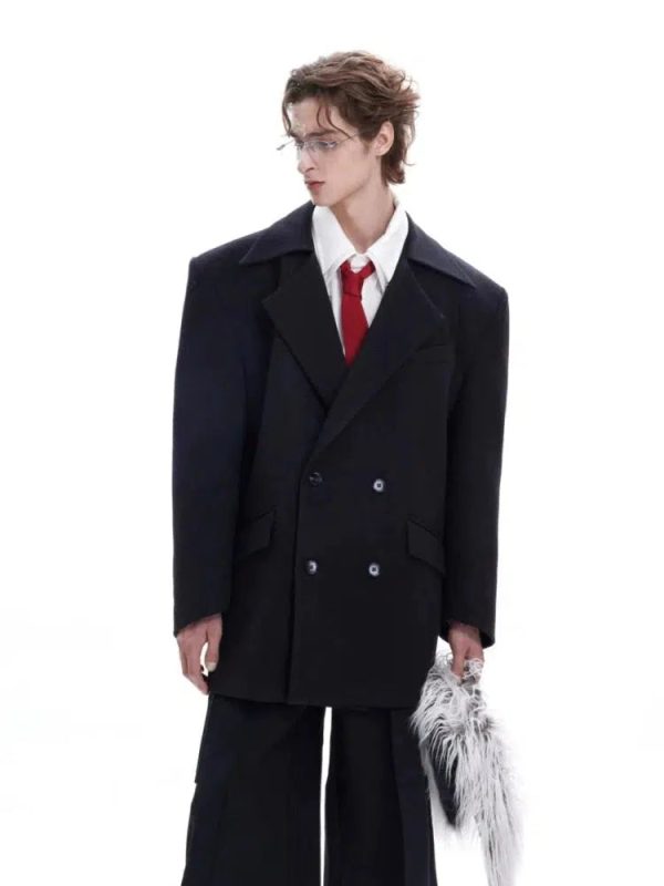 3D Twill Fur Collar Suit Jacket Online now