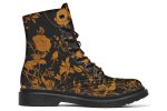 Golden Rose Romance Boots - Vegan Leather Doc-Style Boots with Durable Stitched on Soles Online Hot Sale