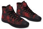 Blood Rose Romance High Tops - Classic Premium Canvas Shoes with Comfortable and Durable Soles Online now