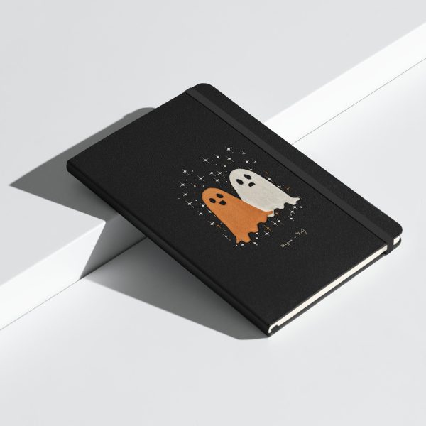 Ghost Besties Hardcover Notebook - with Elastic Closure & Ribbon Marker - Gothic Stationery with Cute Ghosts - Witchy Journal for School Office College & Uni Supply