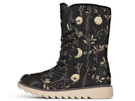 Twilight Garden Fold Over Winter Boots - Microsuede Vegan Boots with Fur Lining and Convertible Style For Discount