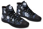 Blue Rose Romance High Tops - Classic Premium Canvas Shoes with Comfortable and Durable Soles Discount