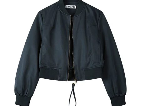 Zipper Closure Bomber Jacket Online