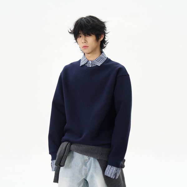 Check Patchwork Lapel Sweater Online Sale