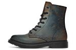 Amber Slate Boots - Vegan Leather Doc-Style Boots with Durable Stitched on Soles Hot on Sale