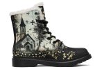 Sanctuary of Souls Winter Boots - Warm Micro-Suede Doc-Style Boots Lined with Vegan Wool Discount