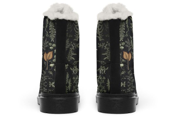 Autumn Memoir Winter Boots - Warm Micro-Suede Doc-Style Boots Lined with Vegan Wool For Discount