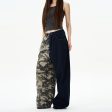 Camouflage Splicing Wide-Leg Cargo Pants Online