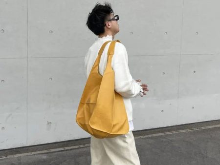 Yellow Leather Shopping Bag Fashion