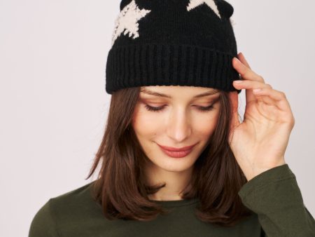 STAR POMPOM BEANIE For Sale