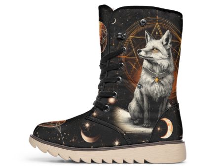 Astral Fox Fold Over Winter Boots - Microsuede Vegan Boots with Fur Lining and Convertible Style For Discount